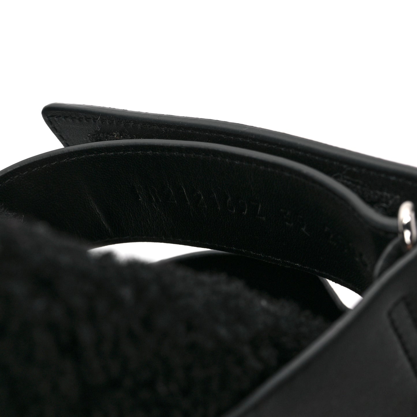 Calfskin Woolskin Womens Chypre Sandals 39 Black
