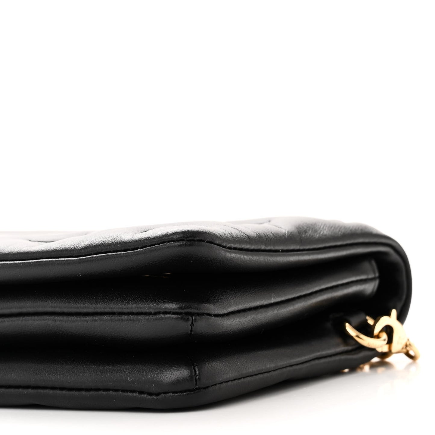 Lambskin Embossed Monogram Pochette Coussin Black