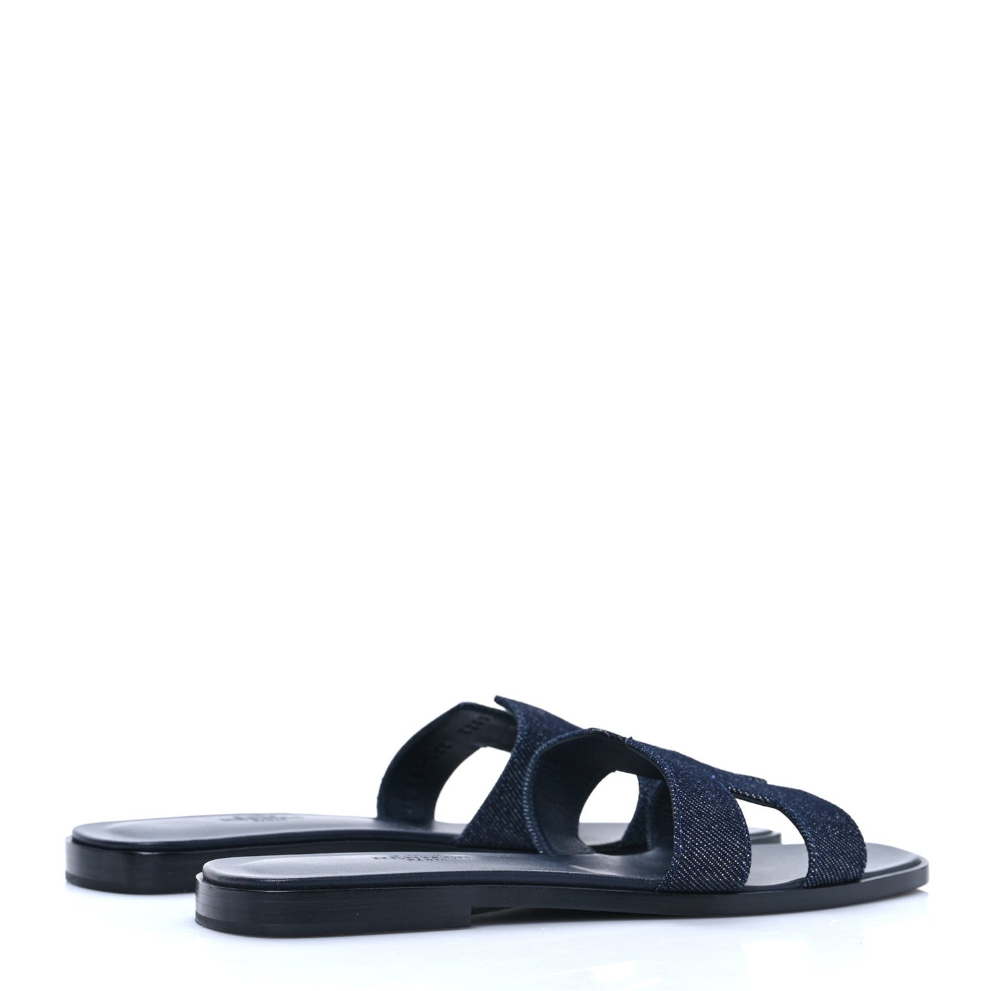 Denim Canvas Oran Sandals 37 Bleu Brut