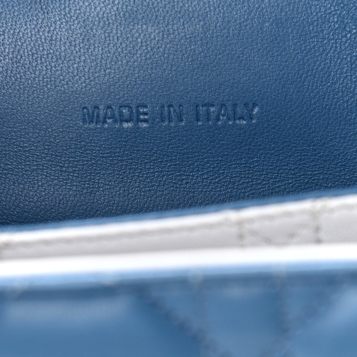 Lambskin Cannage Medium Miss Dior Flap Blue