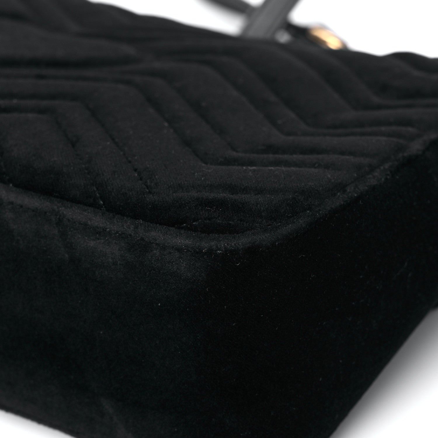 Gucci Velvet Matelasse Loved Embroidered Medium GG Marmont Shoulder Bag Black 14 of 17