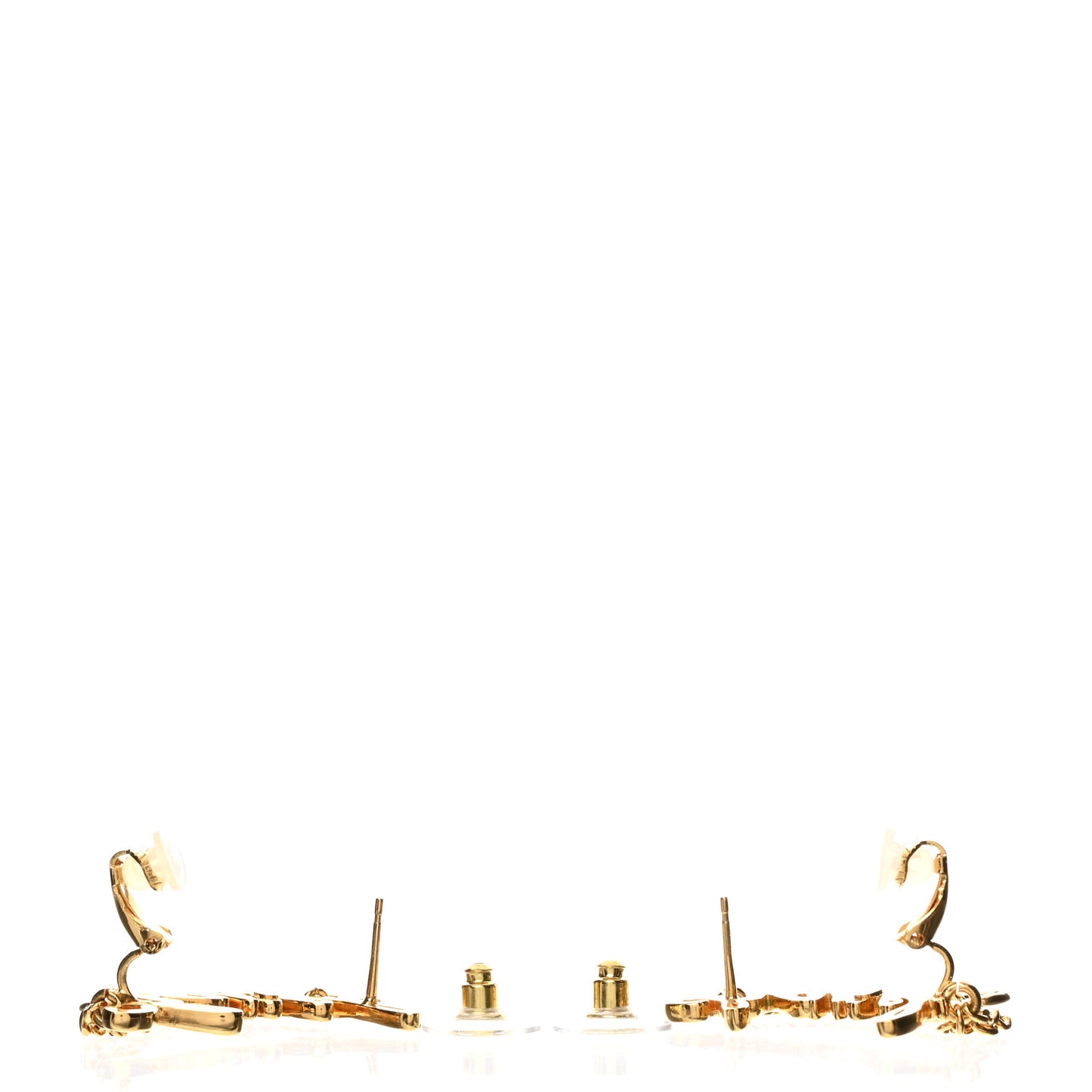 CC Logo Chain Earrings Gold