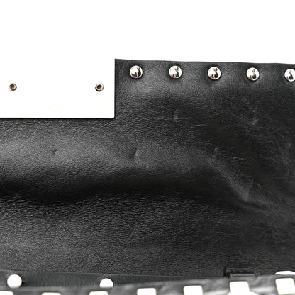 Valentino Garavani Lambskin Free Rockstud Spike Wallet On Chain Black 10 of 12