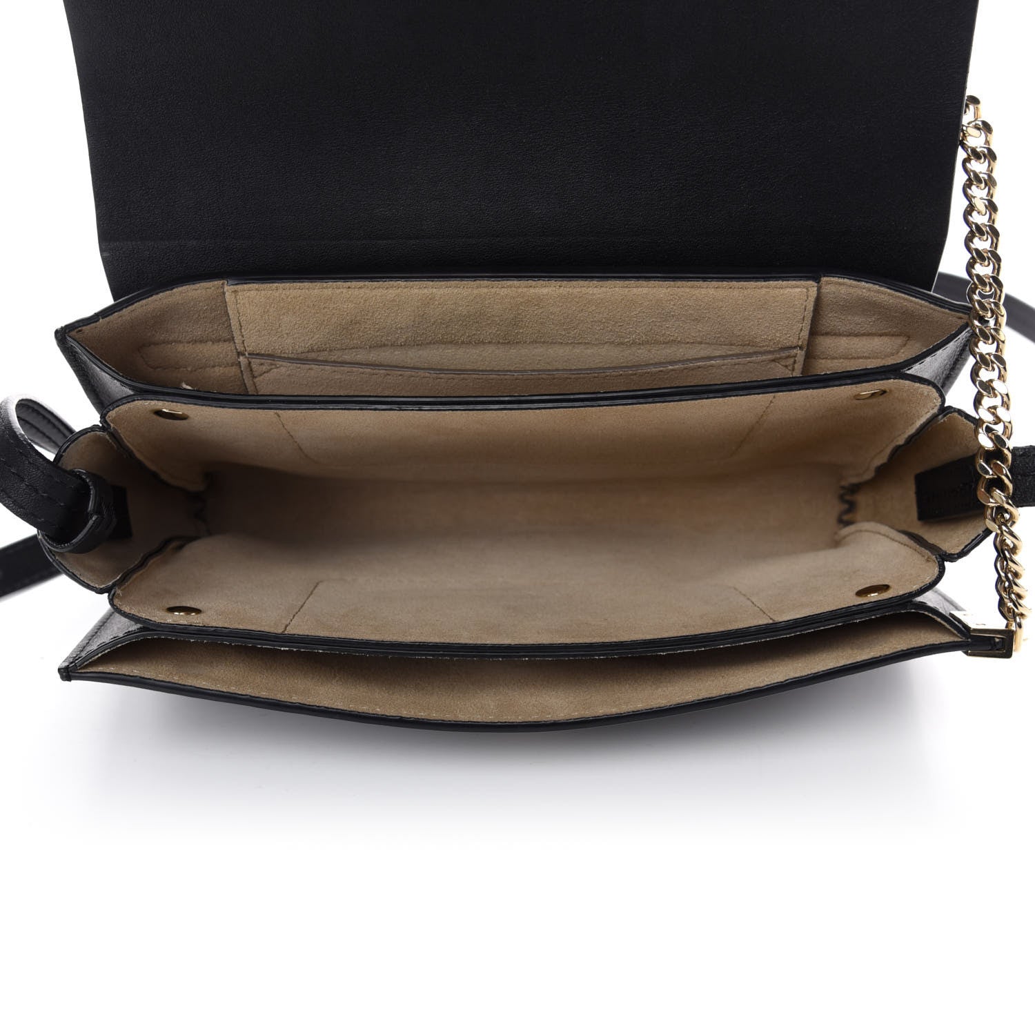 Chloe Suede Calfskin Small Faye Shoulder Bag Black 5 of 9