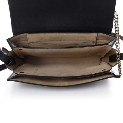 Chloe Suede Calfskin Small Faye Shoulder Bag Black 5 of 9