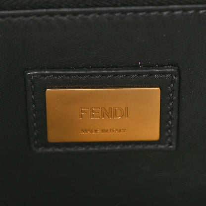 Fendi Vitello Seta Shiny Nappa Medium Peekaboo Iconic Satchel Black 6 of 12