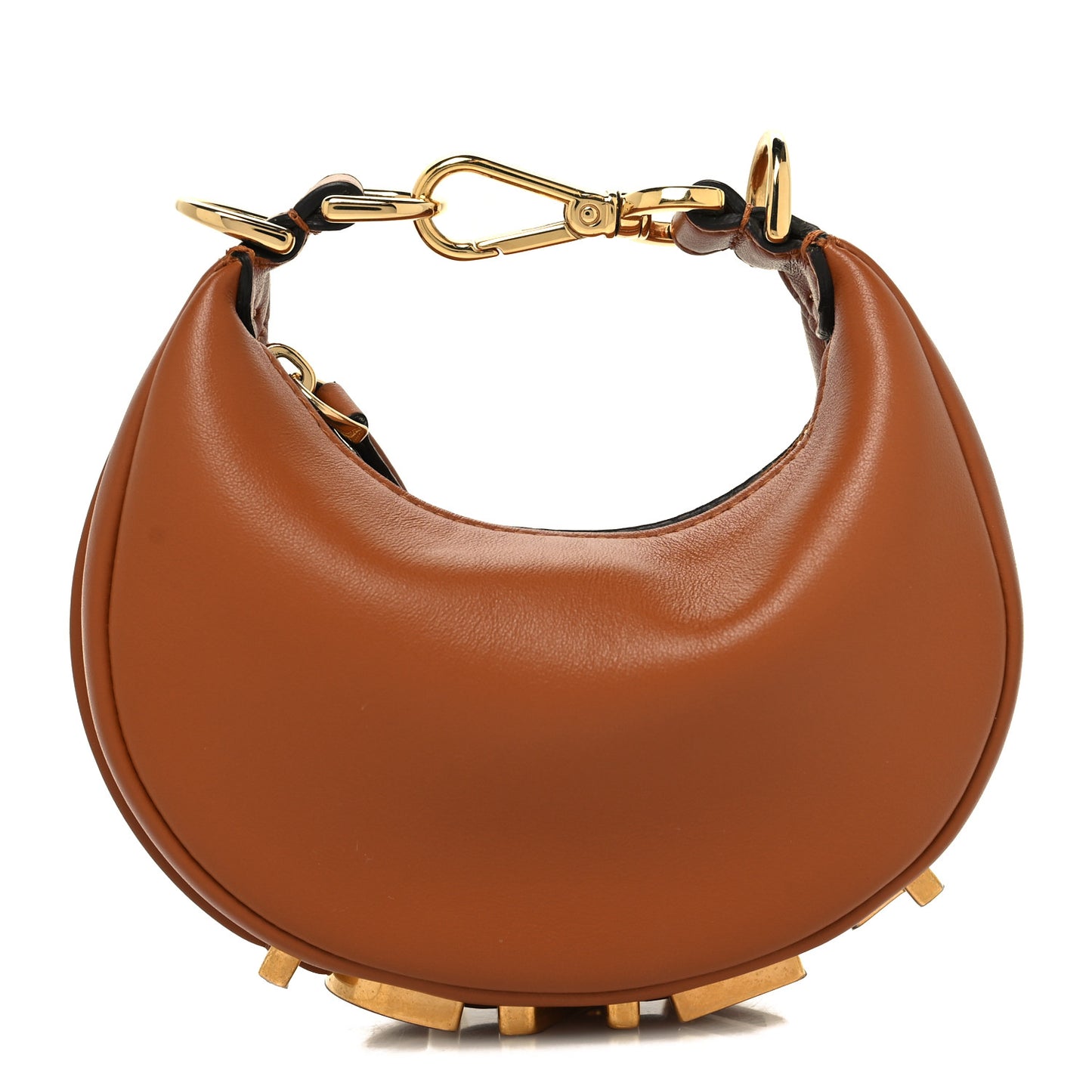 Vitello Grace Matte Nano Fendigraphy Hobo Charm Brandy