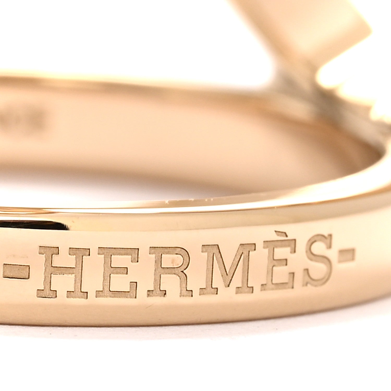 Hermes Permabrass Gold Trio Scarf Ring 4 of 5