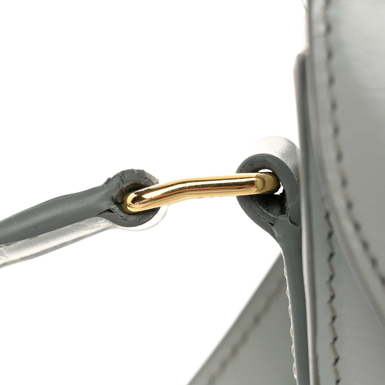 Celine Shiny Calfskin Besace Clea Triomphe Blue Gray 10 of 10