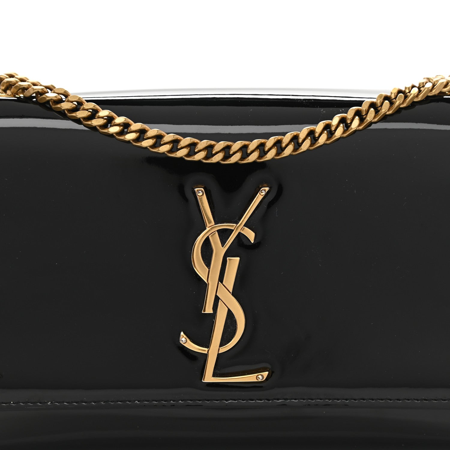 Saint Laurent Patent Small Monogram Kate Satchel Black 8 of 11