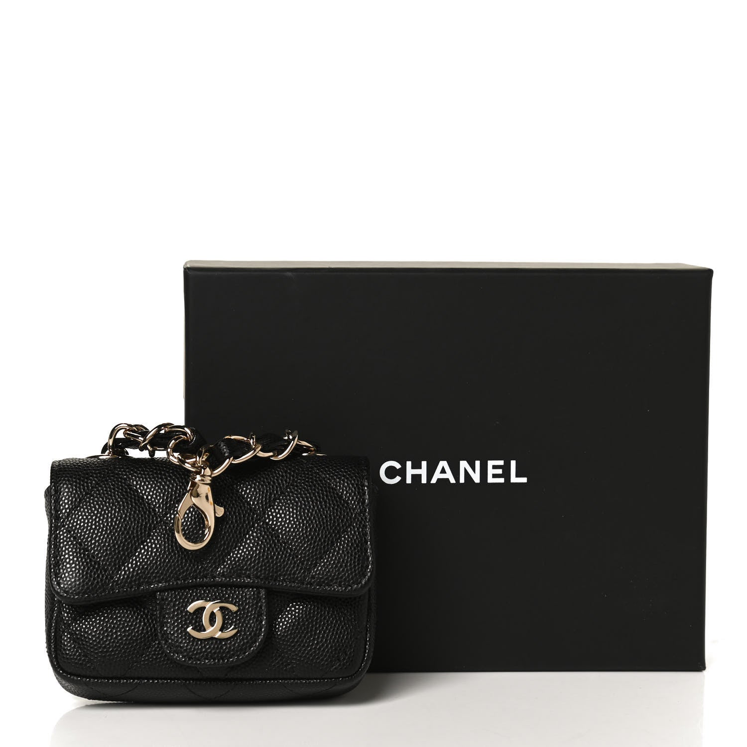 Chanel Caviar Quilted Mini Chain Belt Bag Black 12 of 12