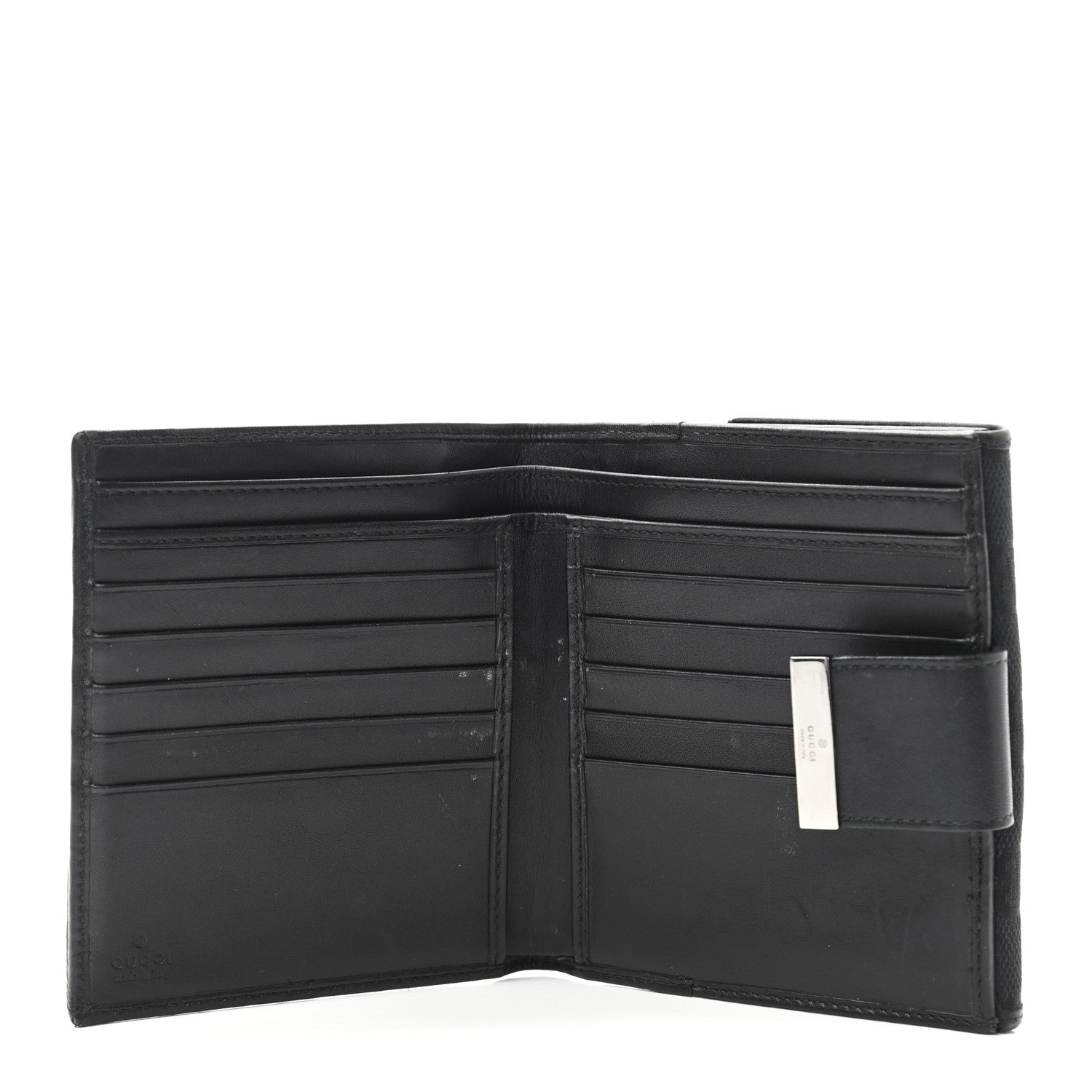 Gucci Monogram Flap Wallet Black 5 of 14
