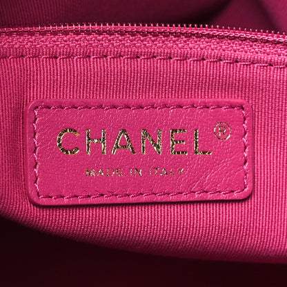 Chanel Washed Denim Quilted Bowling Bag Fuchsia 6 of 10