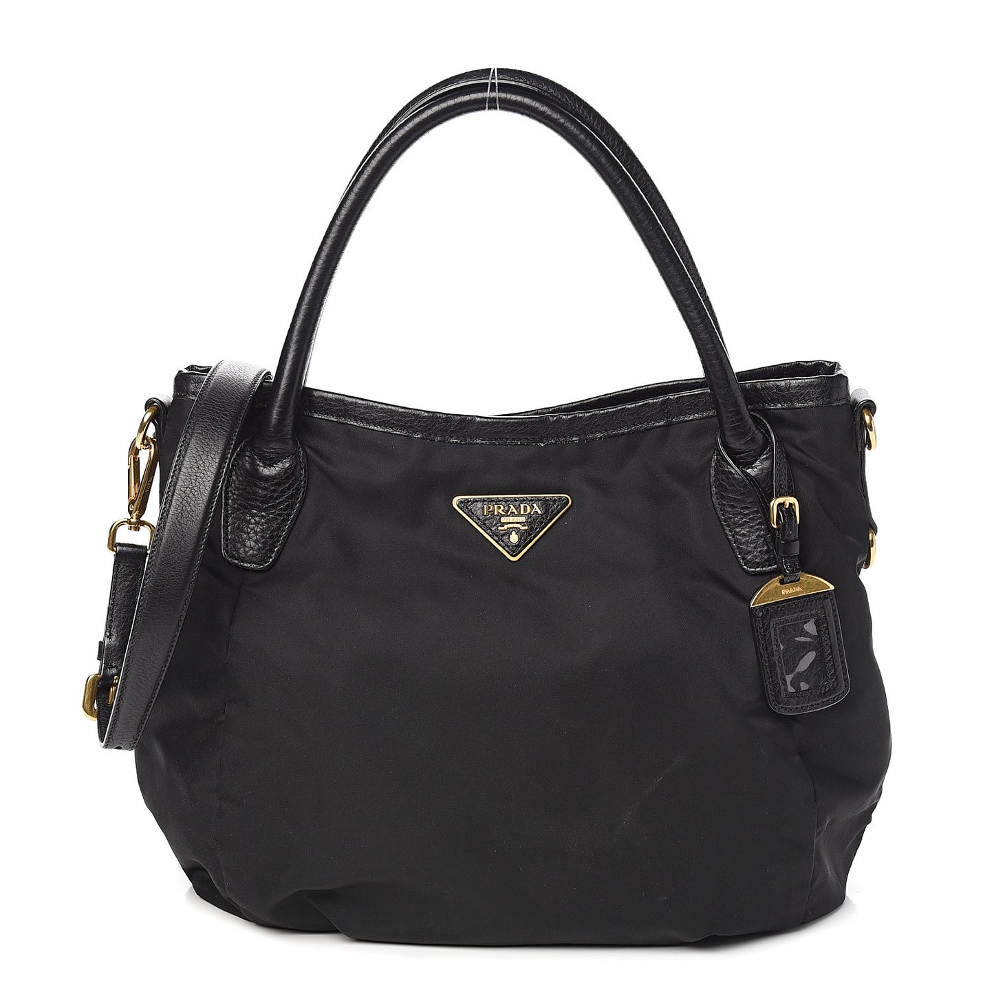 Tessuto Nylon Cervo Shoulder Bag Black