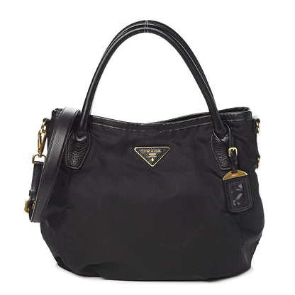 Prada Tessuto Nylon Cervo Shoulder Bag Black 1 of 8