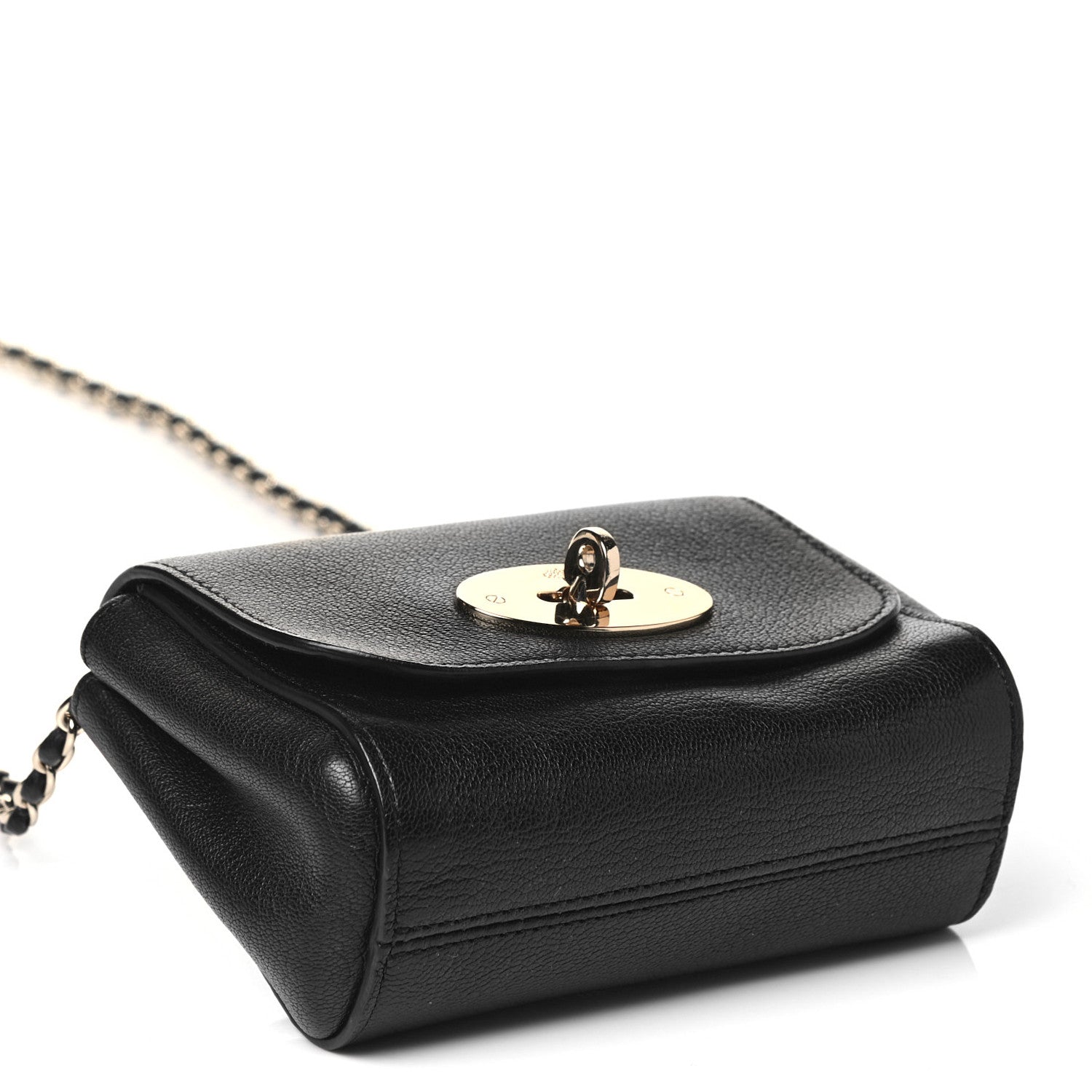 Mulberry Glossy Goatskin Mini Lily Flap Black 3 of 3
