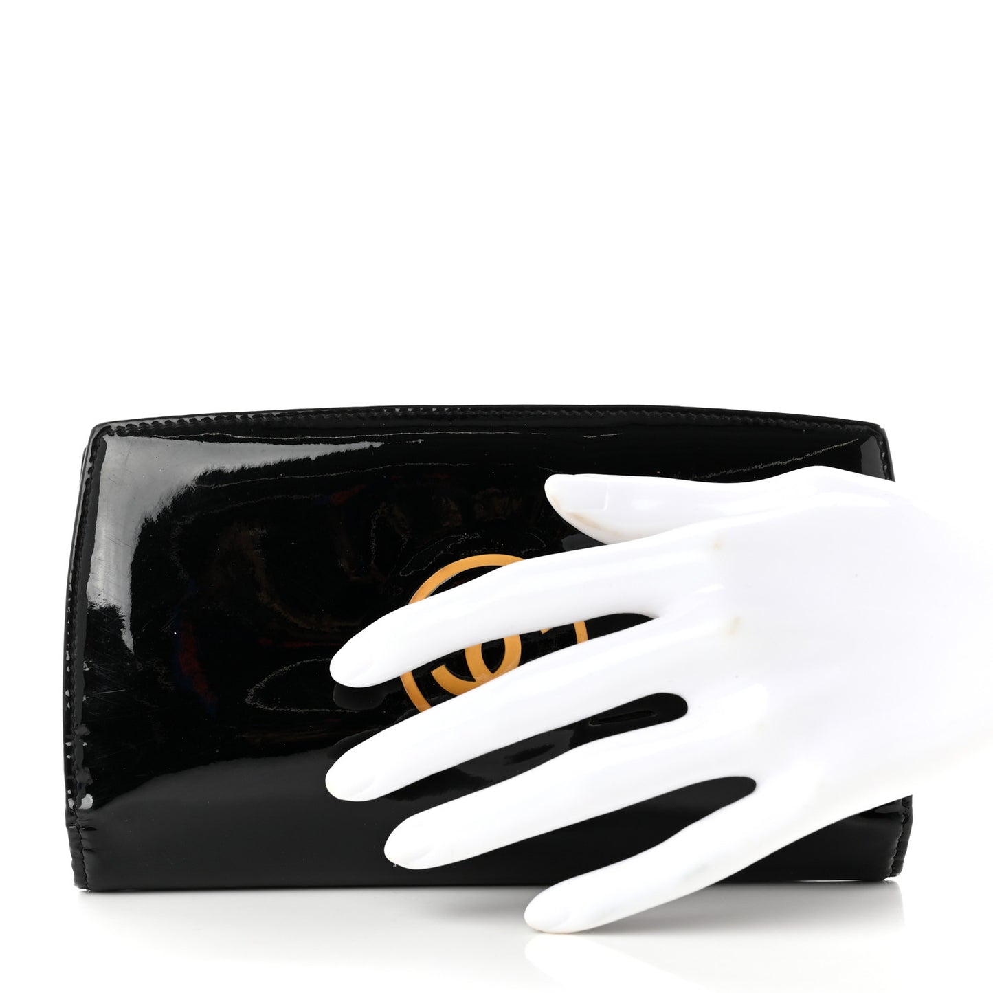 Patent CC Trousse Maquil Yen Wallet Black