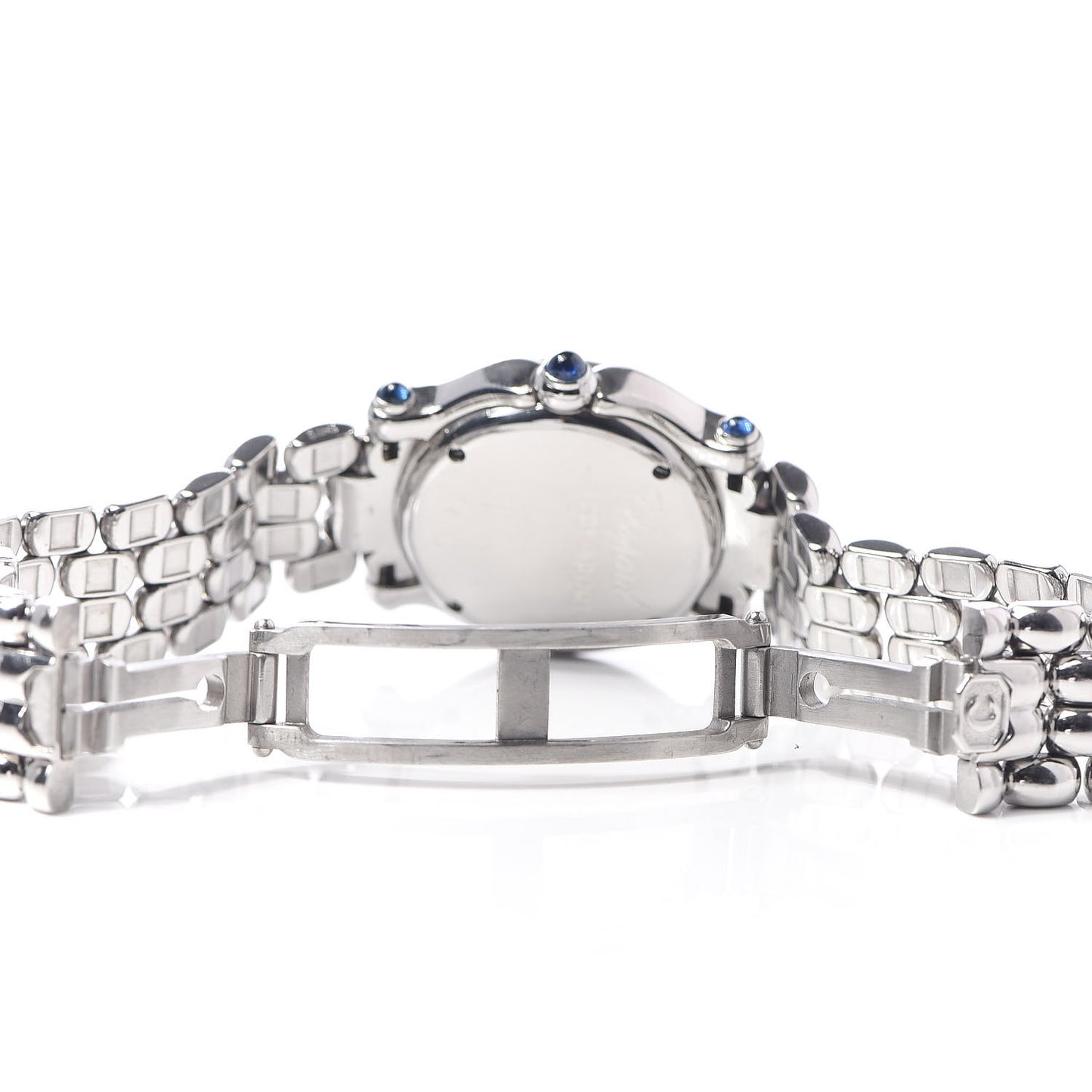 Stainless Steel 5 Diamond 26mm Happy Sport Quartz Watch Navy
