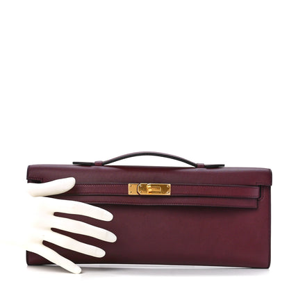 Hermes Swift Kelly Cut Clutch Pochette Bordeaux 2 of 13