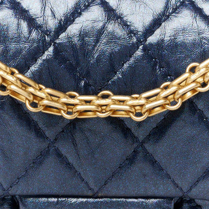 Chanel Iridescent Aged Calfskin Quilted 2.55 Reissue Mini Flap Navy 9 of 11