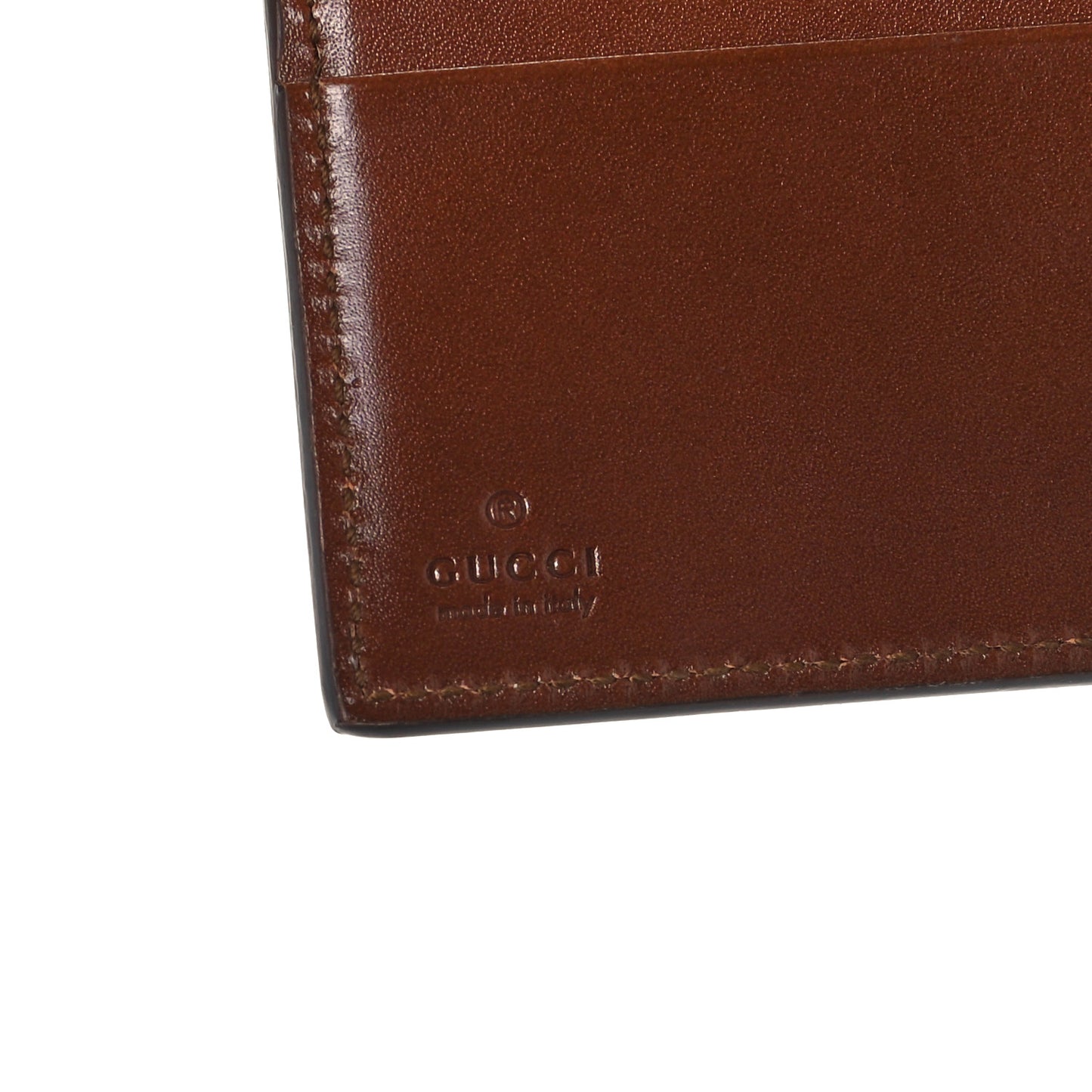 GG Supreme Monogram French Flap Wallet Brown