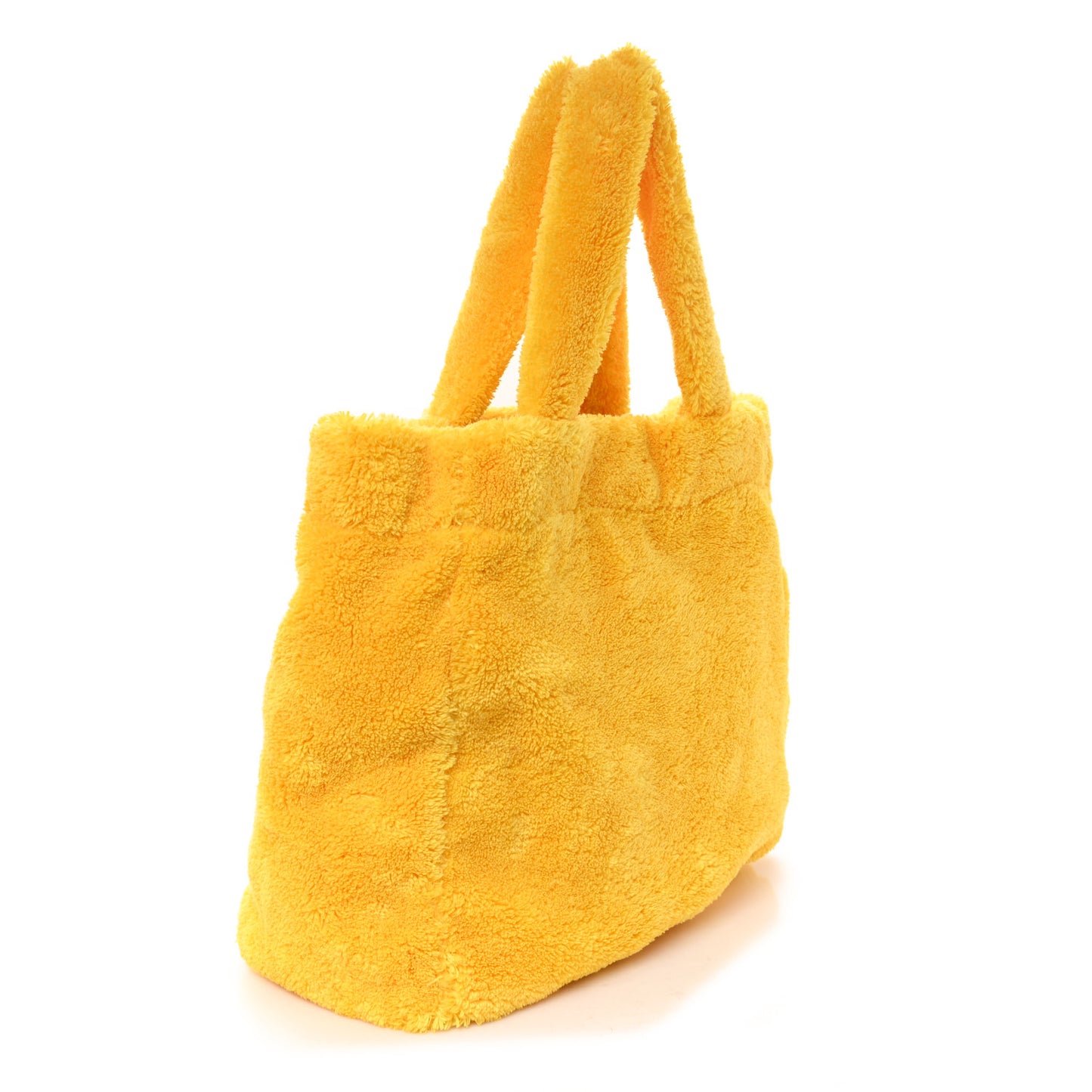 Terry Cloth Tote Bag Giallo Black