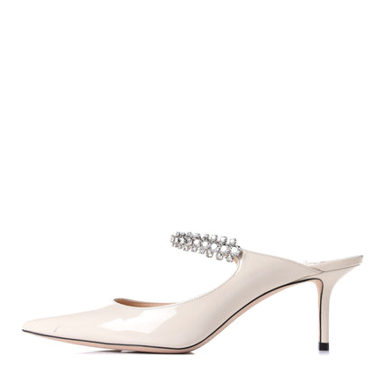 Jimmy Choo Patent Crystal Bing 65 Pumps 39.5 Ivory 1 of 9