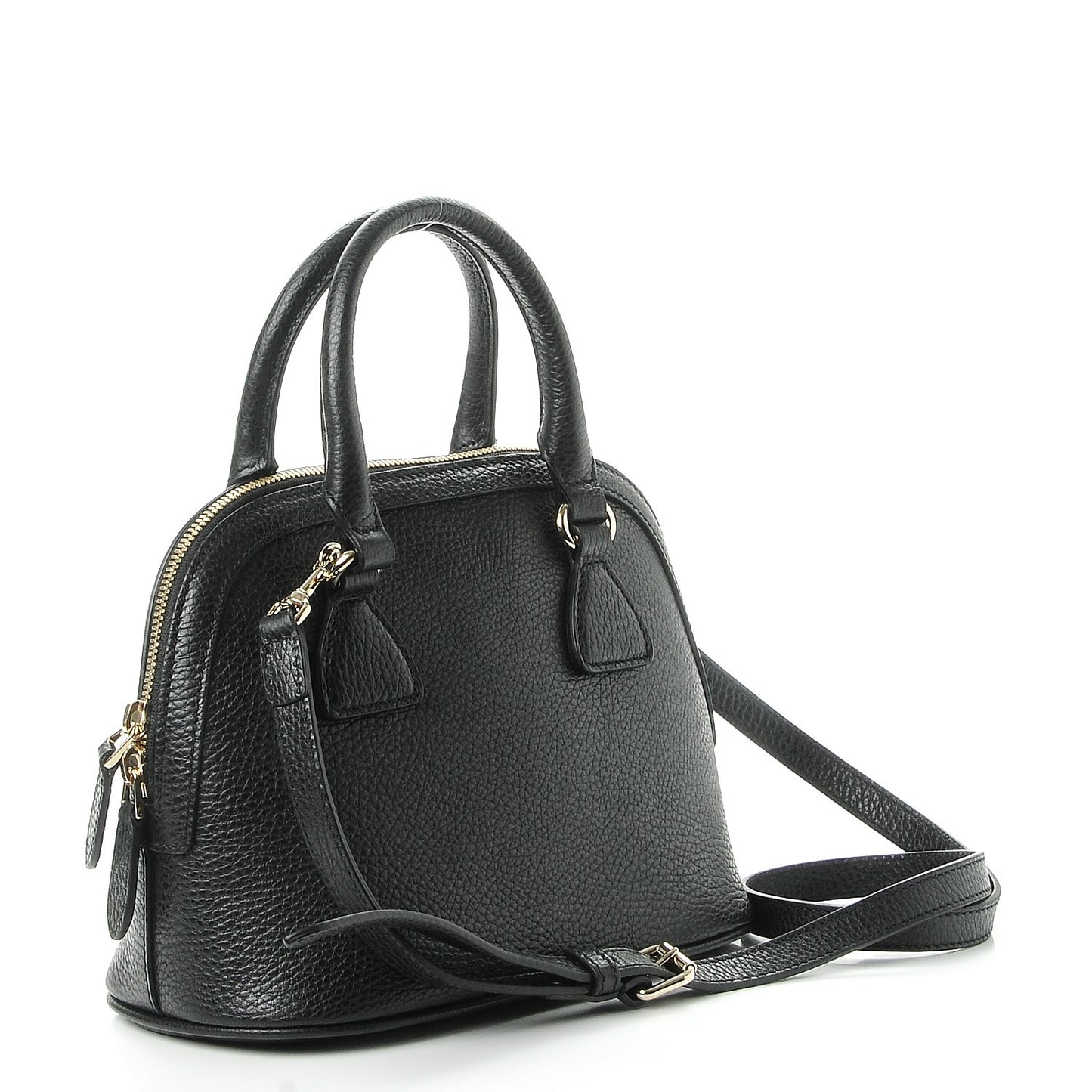 Dollar Calfskin Small GG Charm Dome Bag Black