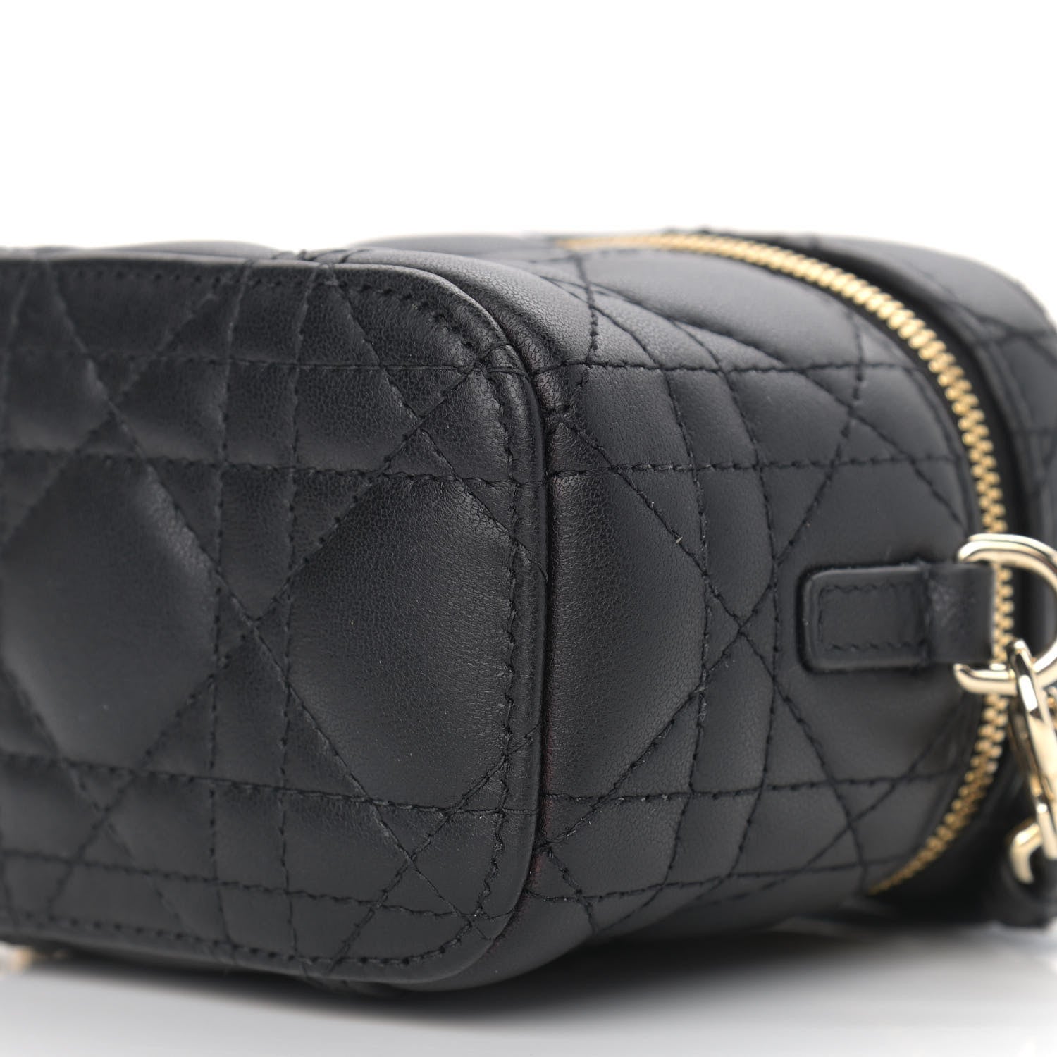 Christian Dior Lambskin Cannage Micro Lady Dior Vanity Case Black 8 of 8