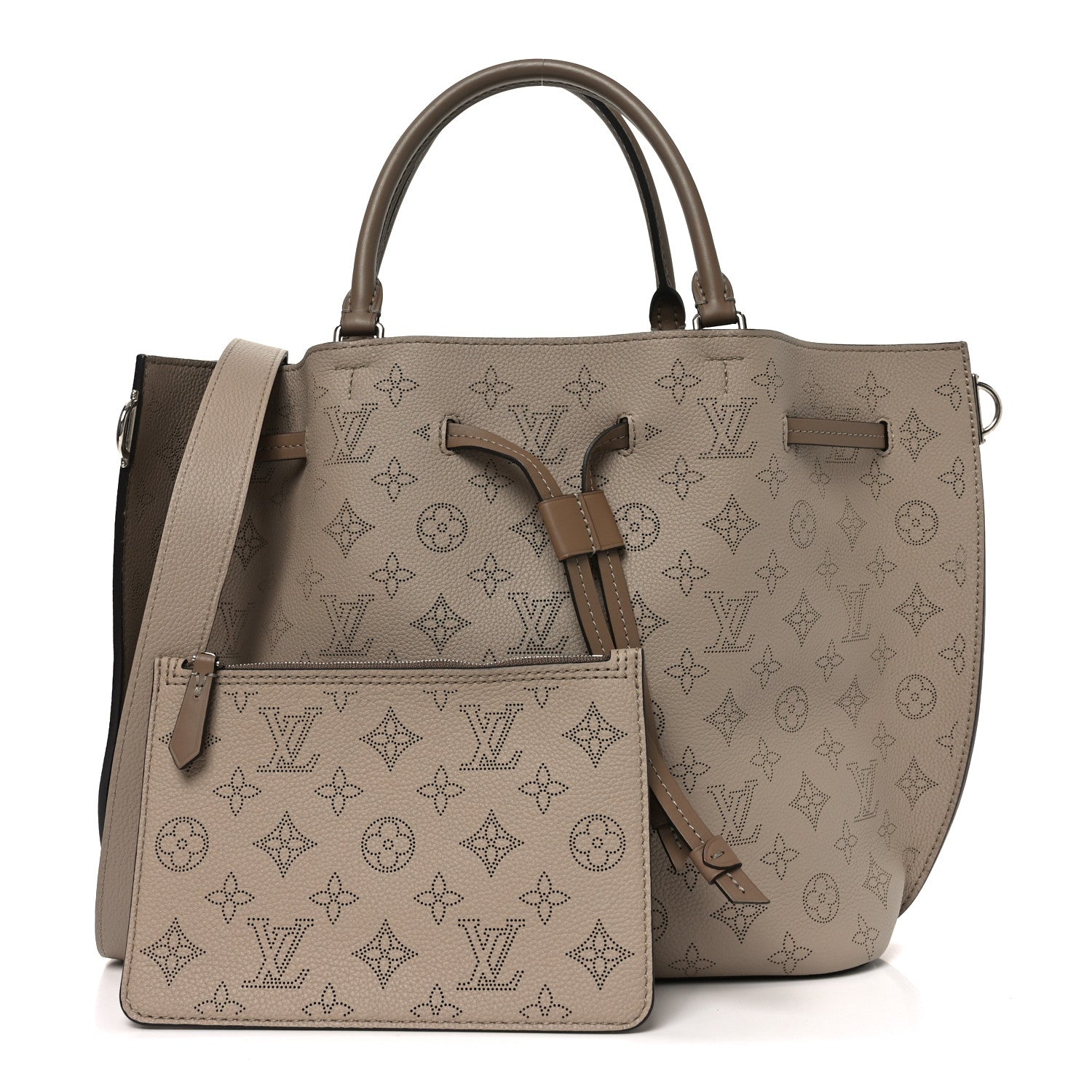 LOUIS VUITTON ビジネスバッグ グレー/ベージュ Louis Vuitton Mahina Girolata Galet 1817154 – FASHIONPHILE
