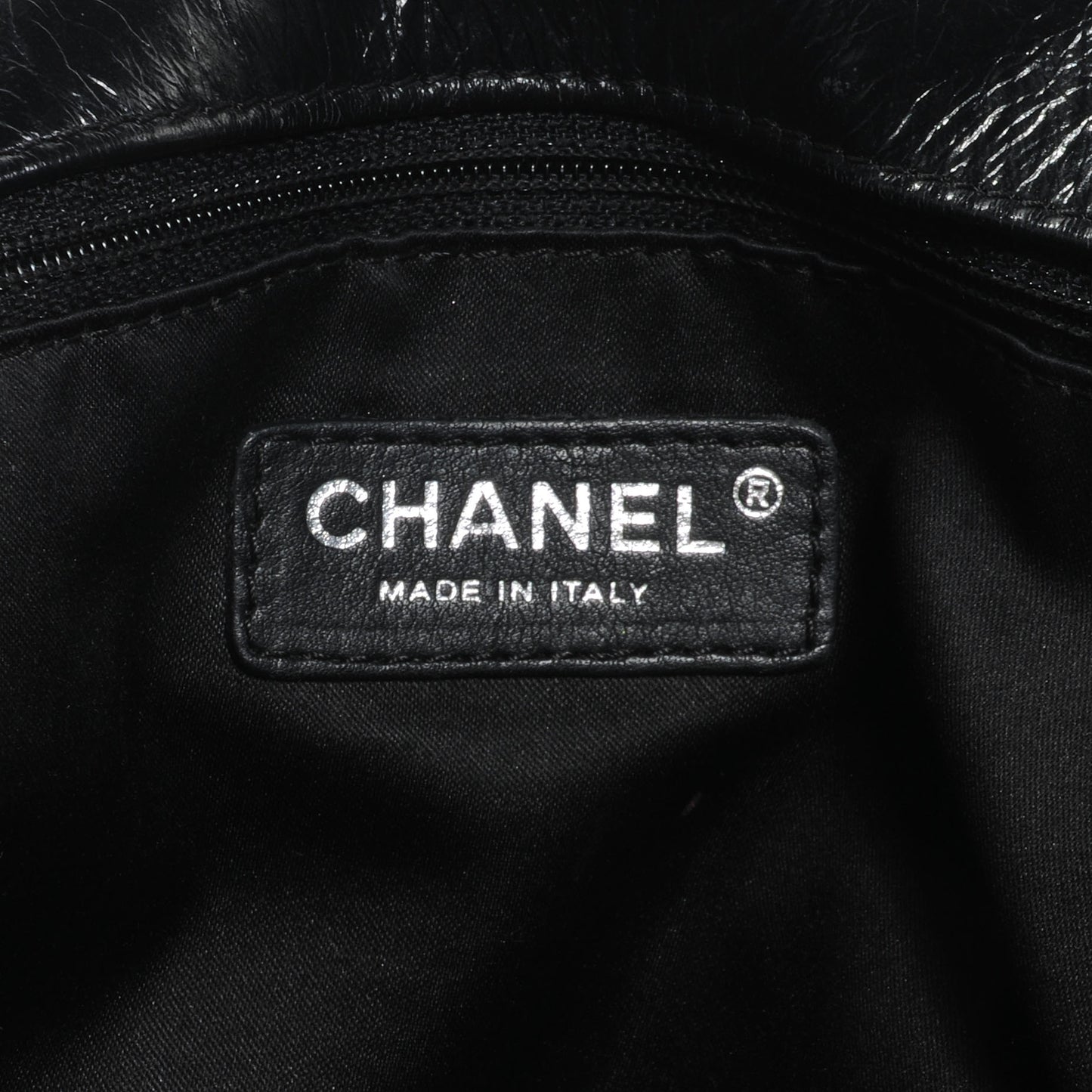 Glazed Calfskin Twisted Maxi Flap Black