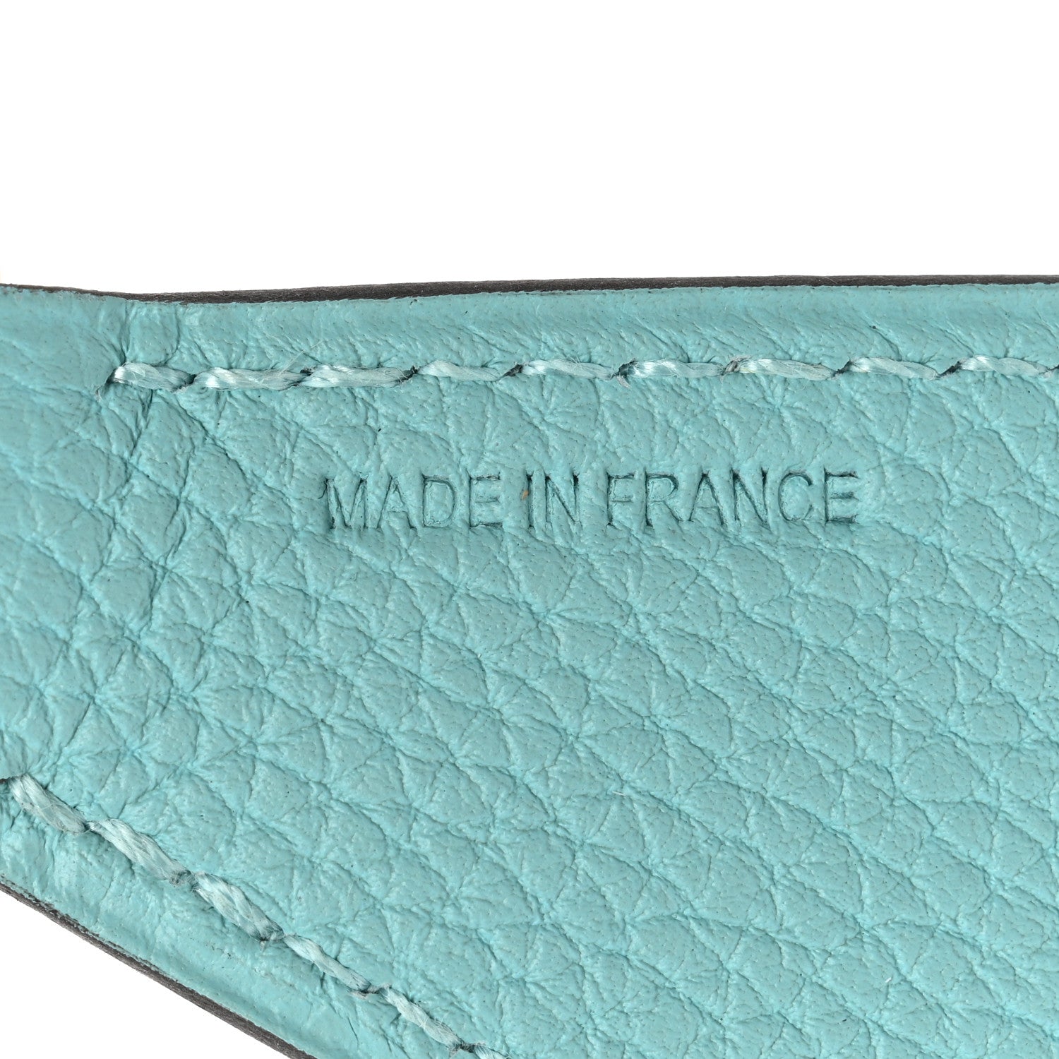 Hermes Togo Tab Key Ring Bleu Atoll 3 of 6