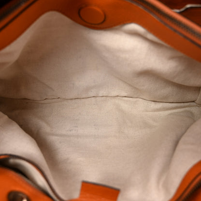 Gucci Cellarius Calfskin Medium Bamboo Shopper Tote  Orange 10 of 18