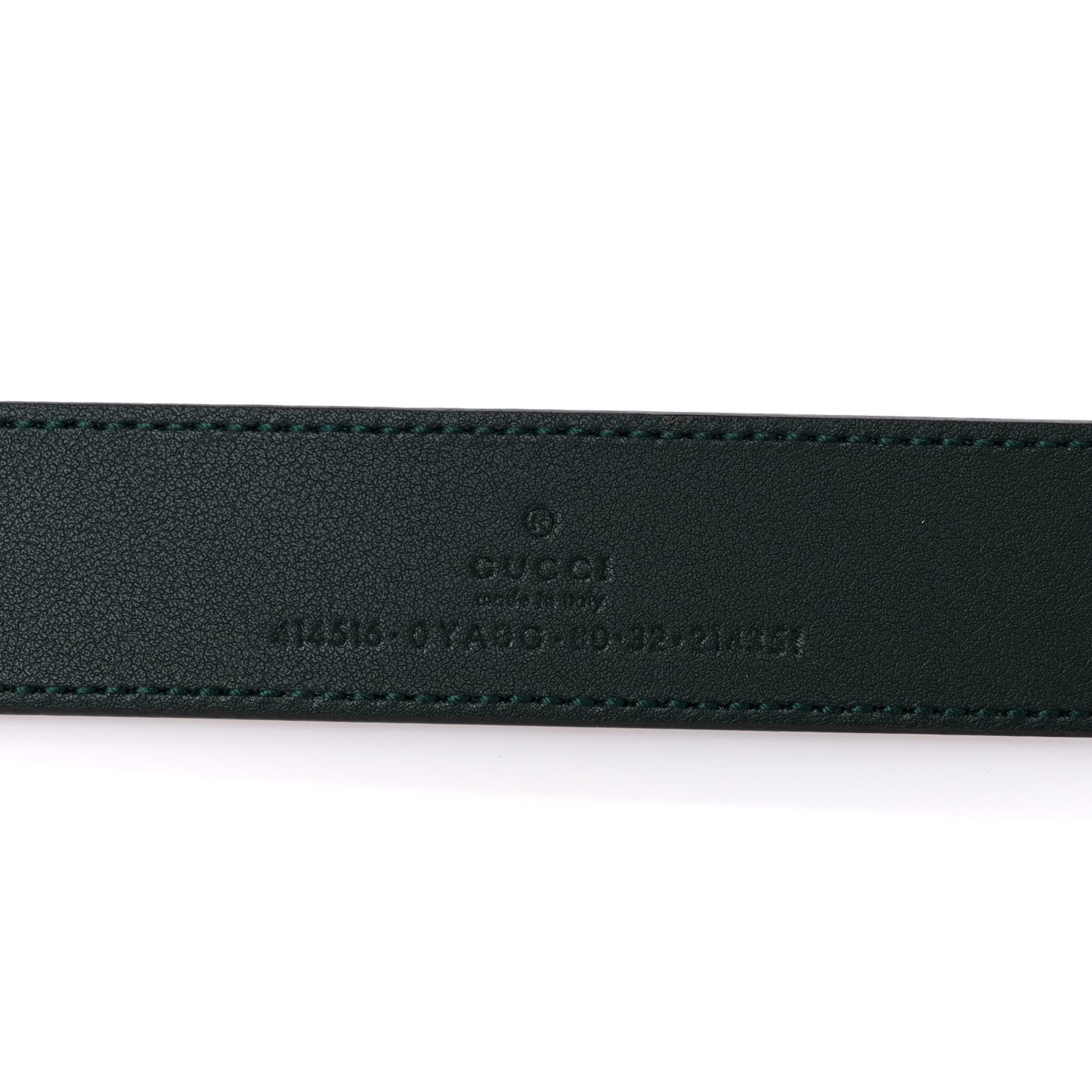 Plutone Calfskin Double G 30mm Belt 80 32 Verde