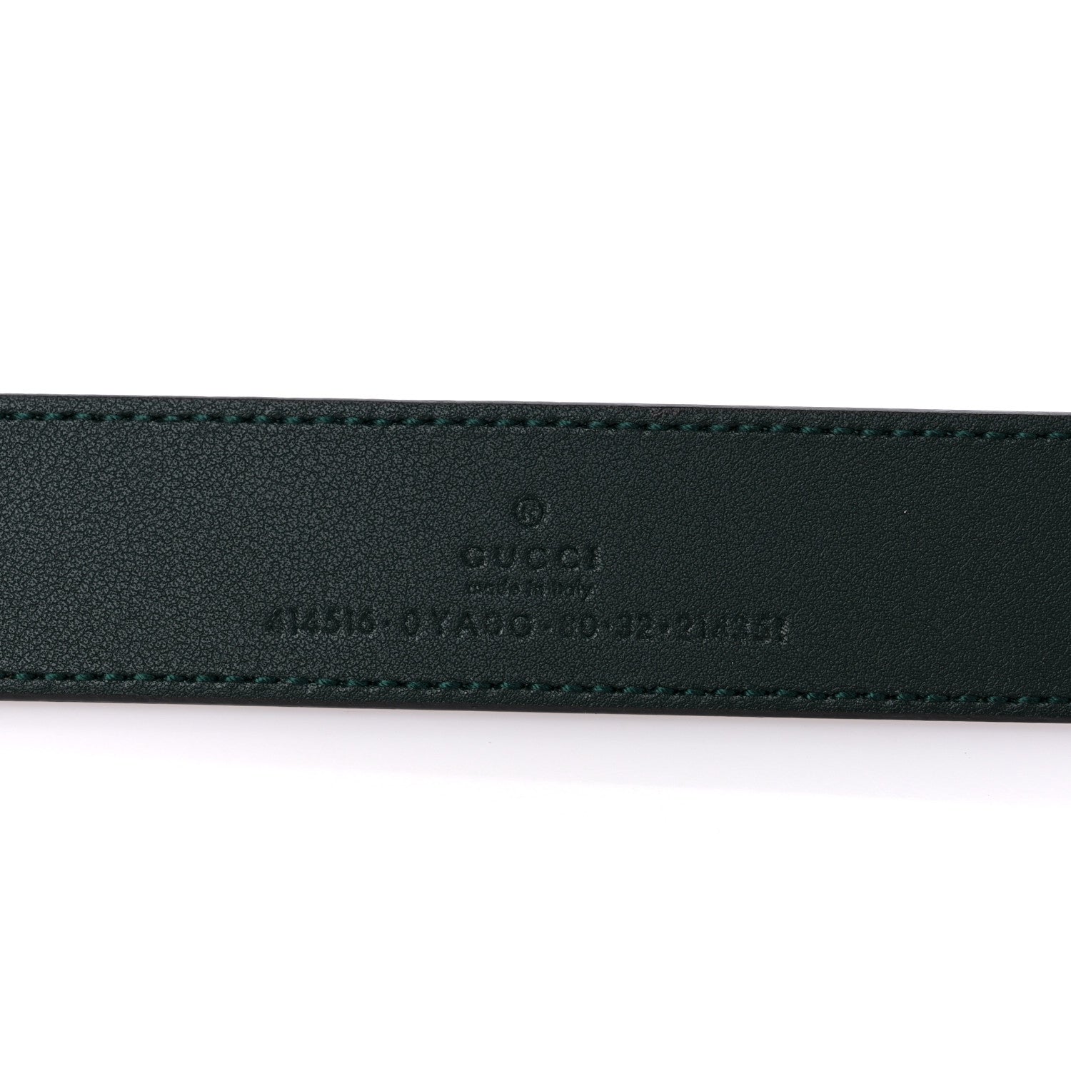 Gucci Plutone Calfskin Double G 30mm Belt 80 32 Verde 3 of 6