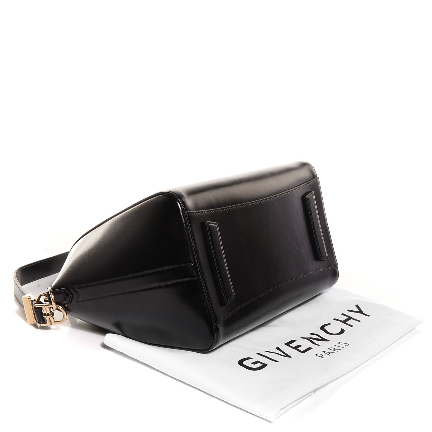 Shiny Lord Calfskin Medium Antigona Black