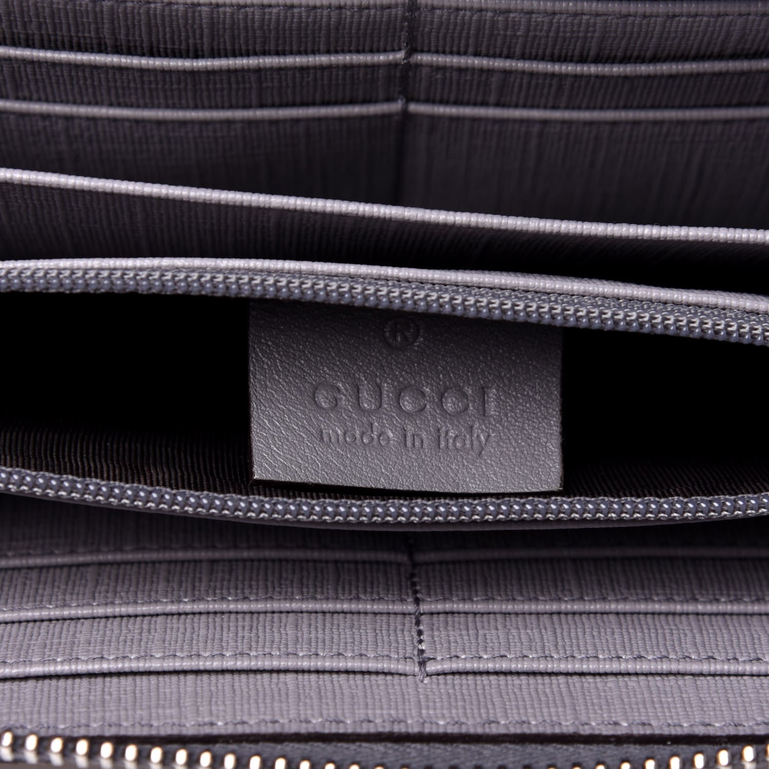 Gucci GG Supreme Monogram GG Pierce Zip Around Wallet Ecru Grigio 8 of 11