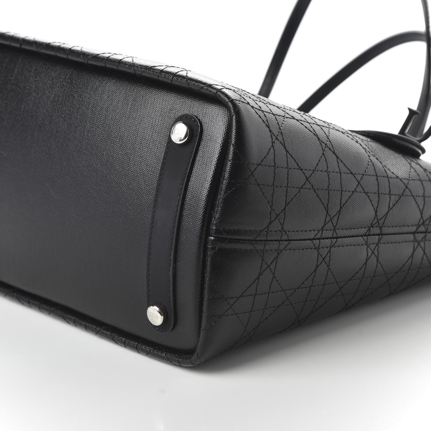 Christian Dior Coated Canvas Cannage Black 7 of 11