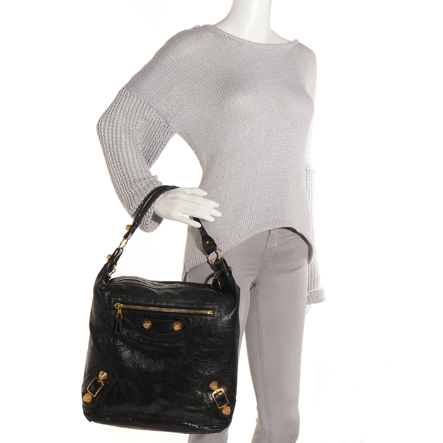 Balenciaga Agneau Giant 21 Gold Hardware Day Hobo Black 2 of 12