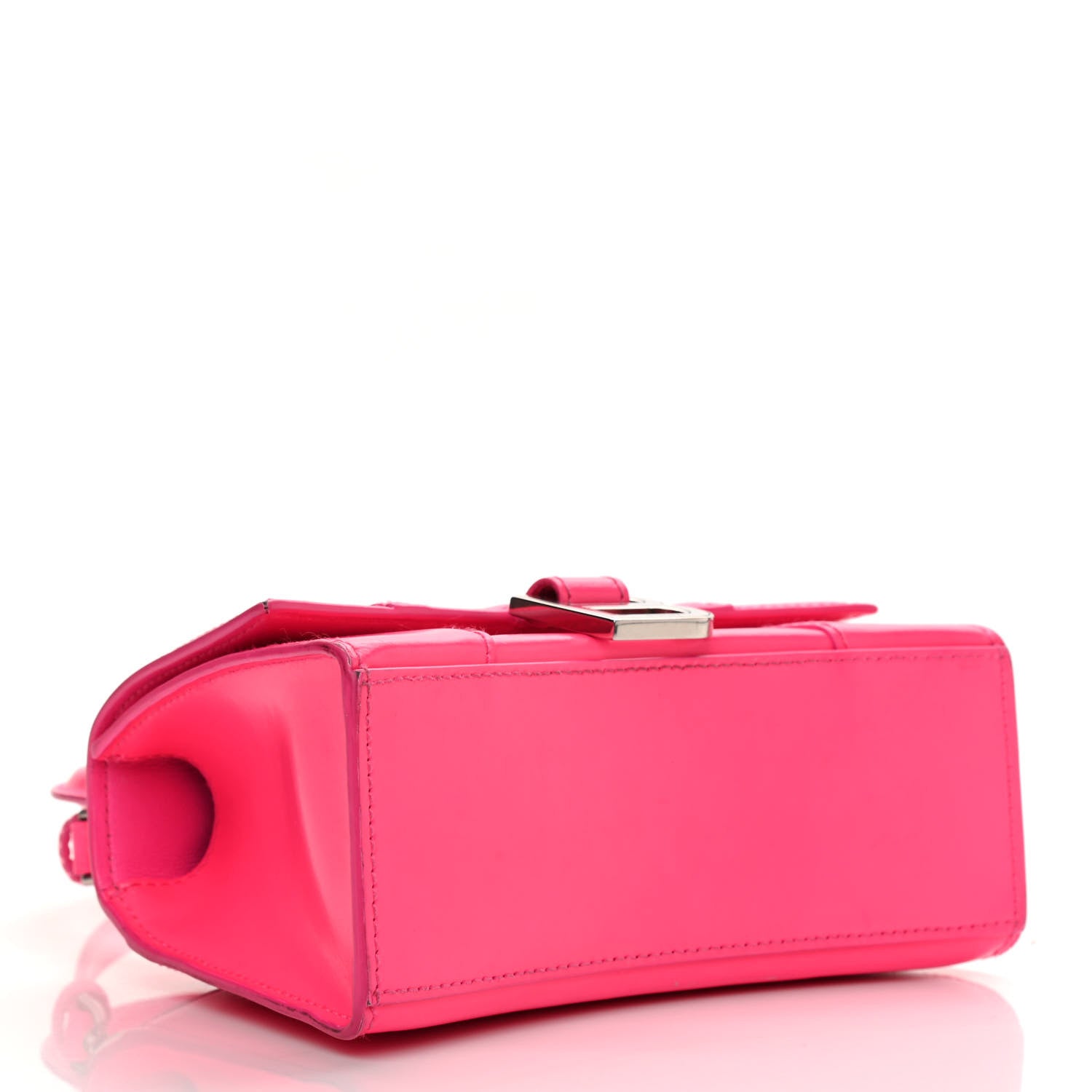 Balenciaga Shiny Box Calfskin Hourglass Top Handle Bag XS Hot Pink 4 of 13