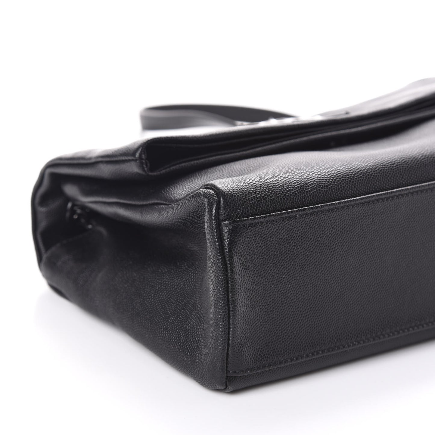 Grain De Poudre Medium West Hollywood Monogram Fold-Over Black