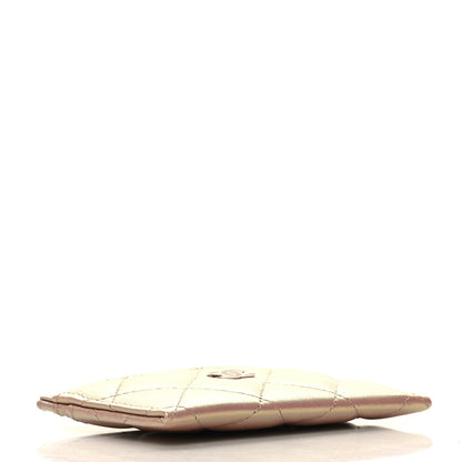 Chanel Iridescent Calfskin Quilted Card Holder Pink 4 of 10