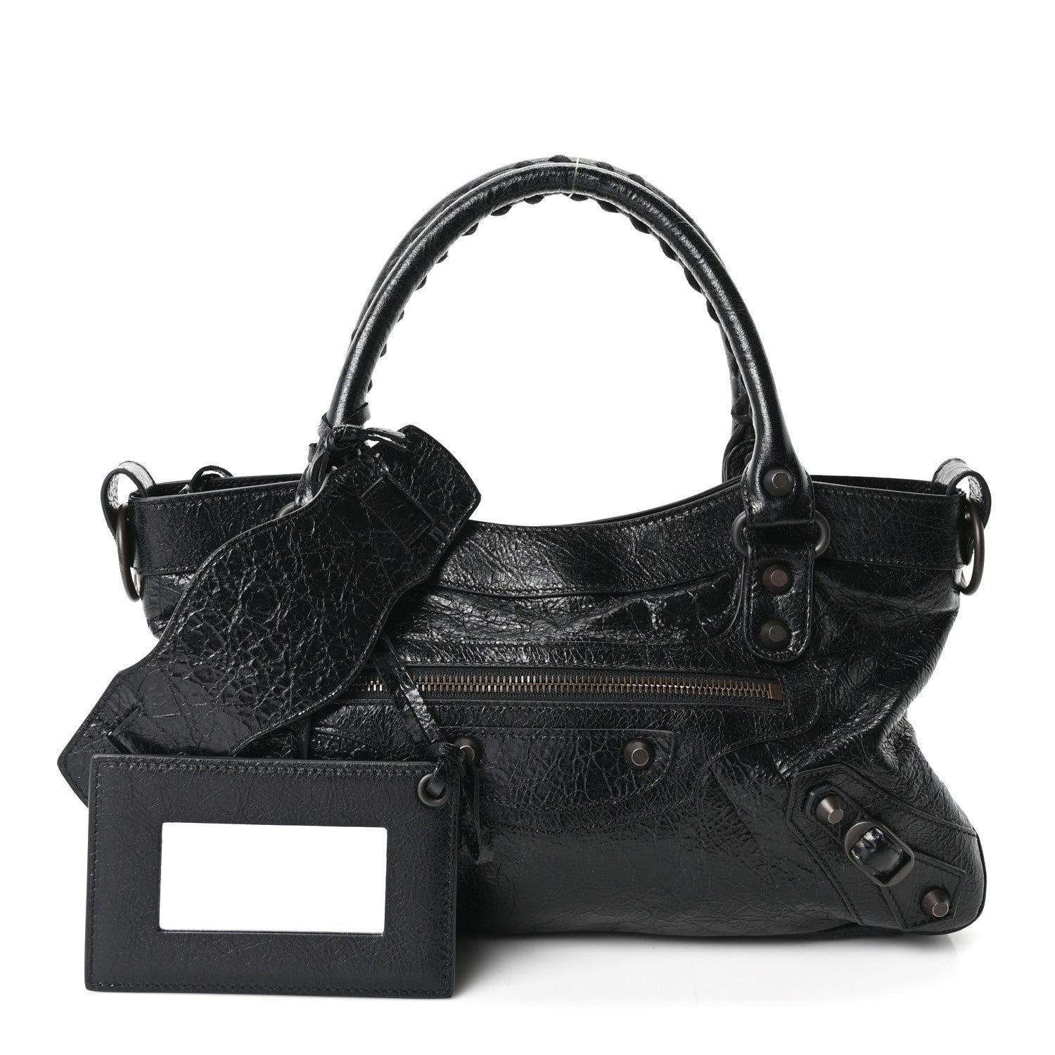 Balenciaga Agneau Arena Classic Hardware Le City First Bag Black 3 of 11