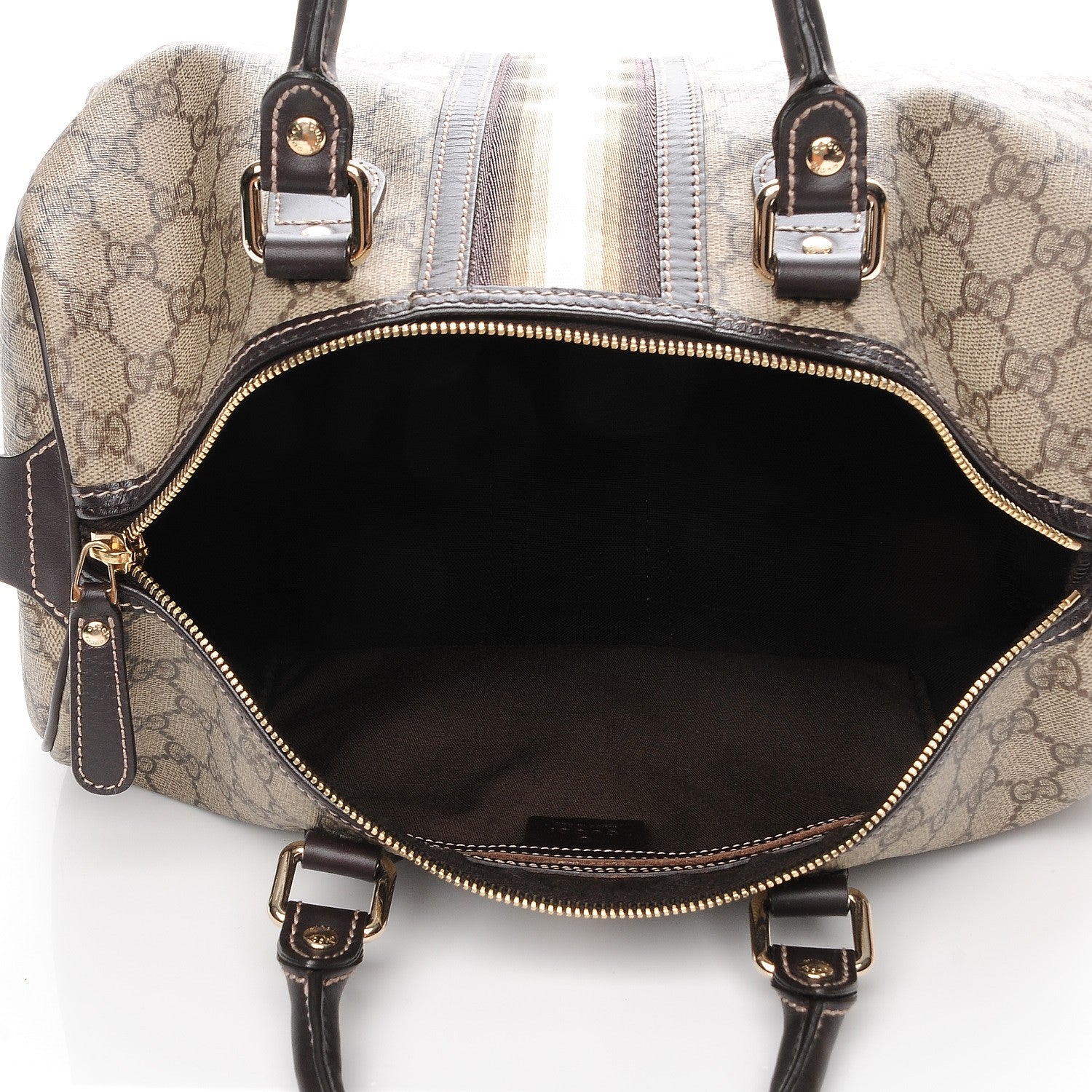 Gucci GG Plus Monogram Web Medium Joy Boston Dark Brown 5 of 7