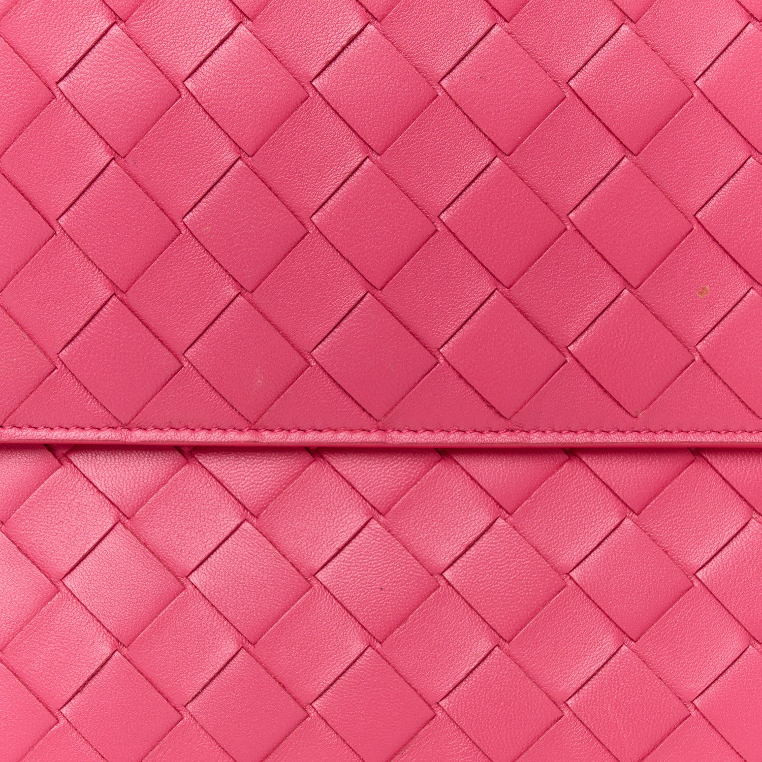Bottega Veneta Nappa Intrecciato Flap Pouch Cranberry 8 of 8