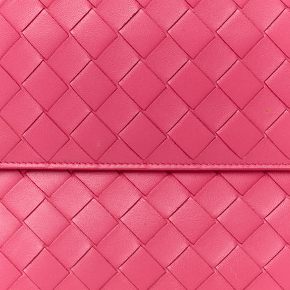 Bottega Veneta Nappa Intrecciato Flap Pouch Cranberry 8 of 8