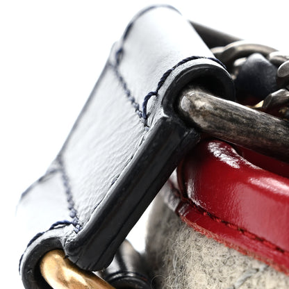 Chanel Wool Calfskin Quilted Small Gabrielle Hobo Navy 12 of 12