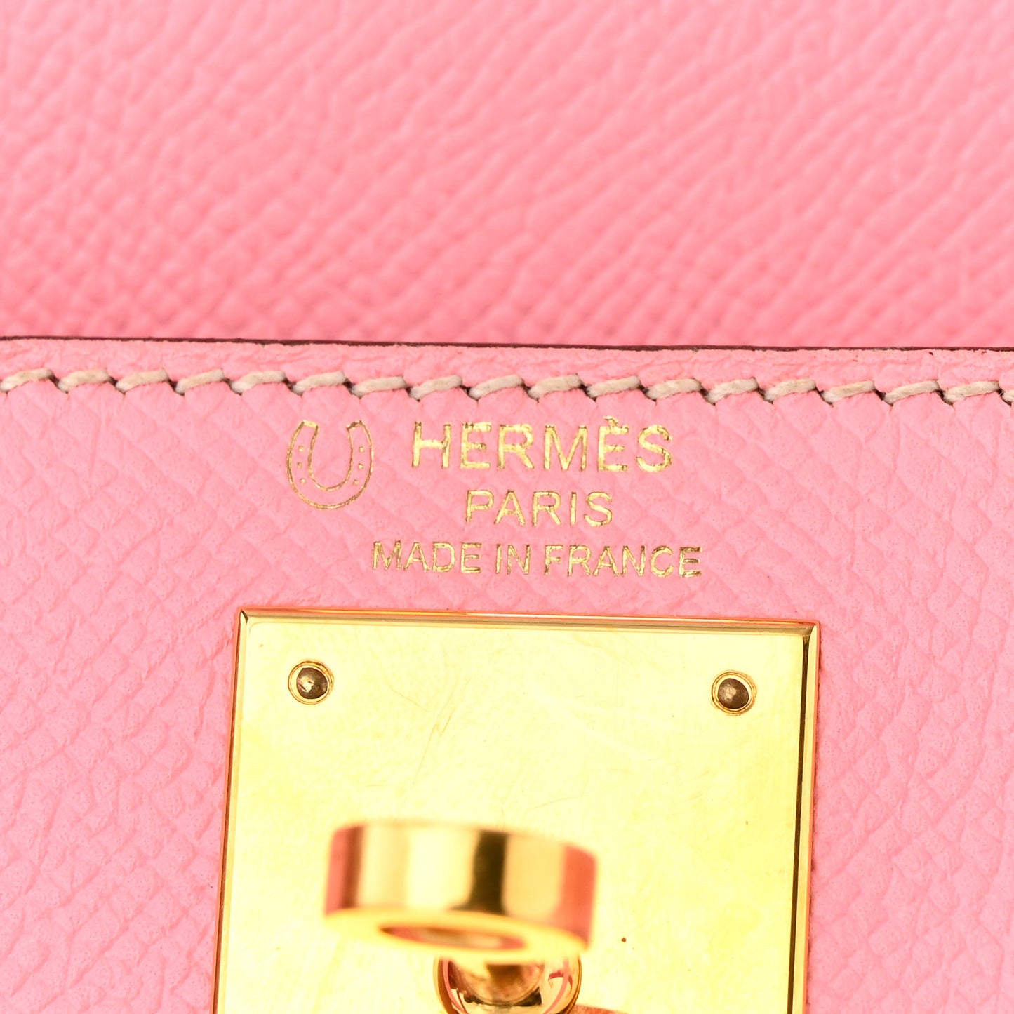 Epsom Bi-Color Horseshoe Kelly Sellier 28 Rose Confetti Rose Tyrien