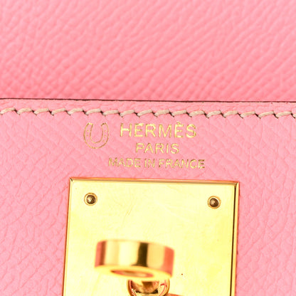 Hermes Epsom Bi-Color Horseshoe Kelly Sellier 28 Rose Confetti Rose Tyrien 6 of 14
