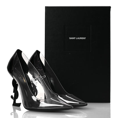 Saint Laurent Patent Calfskin PVC Opyum 110 Pump 38 Black Transparent 13 of 13
